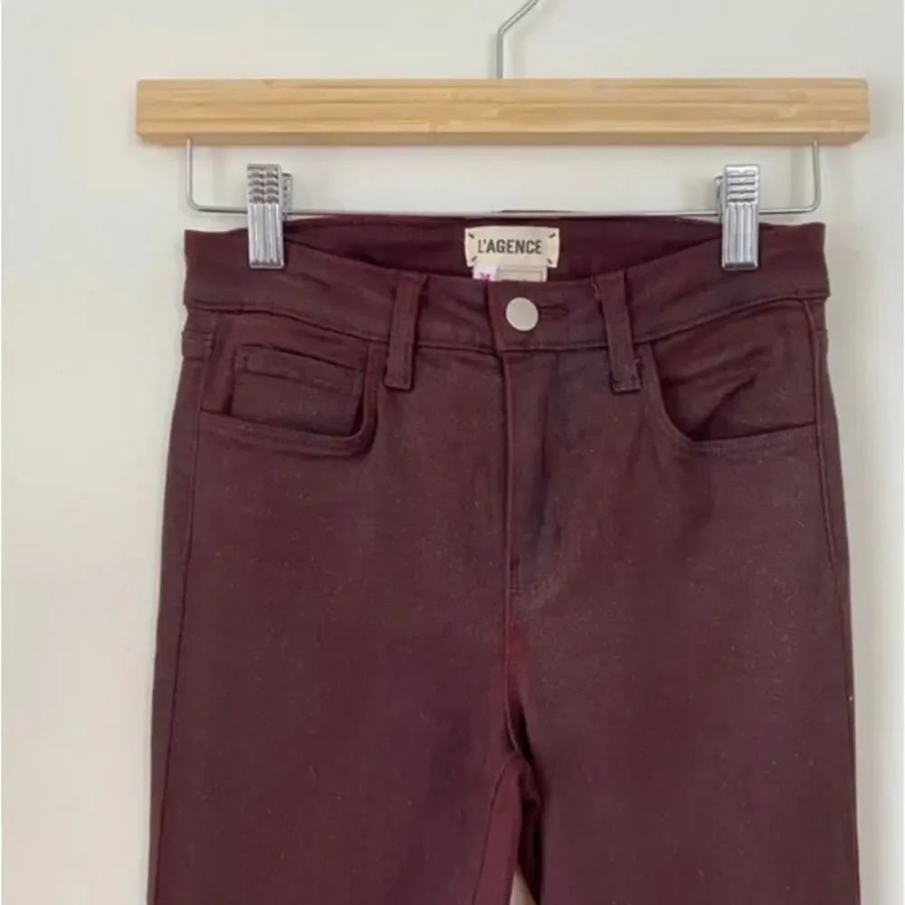 L’AGENCE Margot High Rise Glitter Coated Jeans 24 - Picture 3 of 9